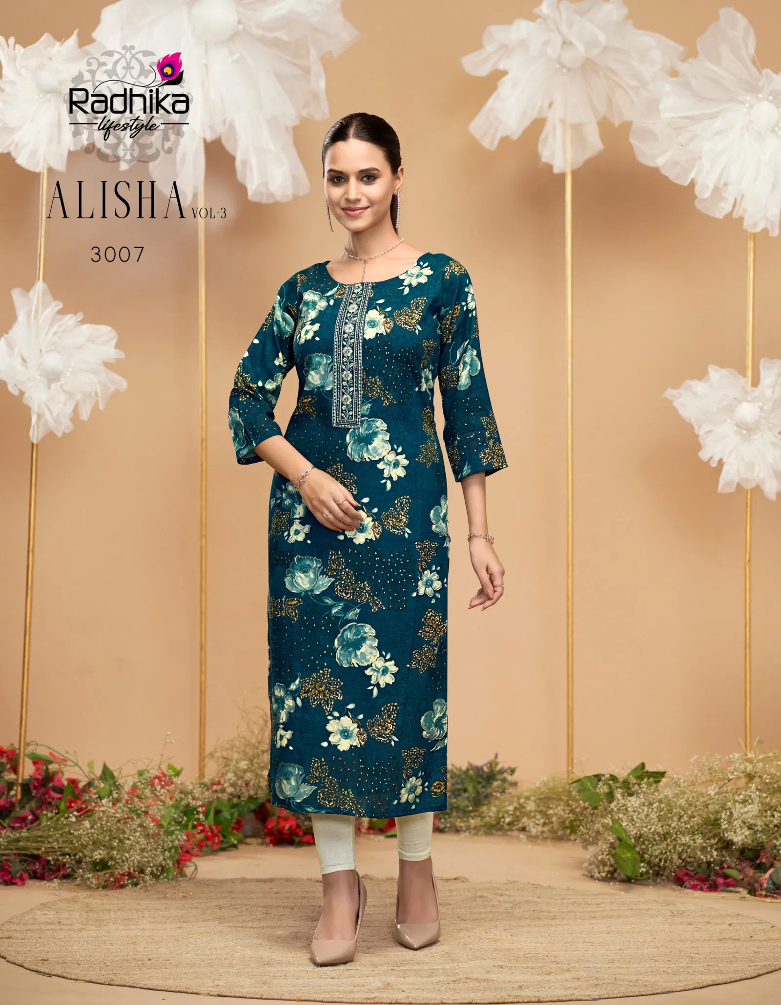 Alisha Vol 3 By Radhika Rayon Printed Kurti Wholesale Shop In Surat